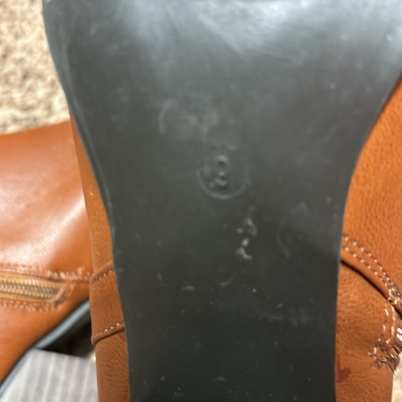 Cato Brown Ankle Boots with Gold Accents - Picture 11 of 11